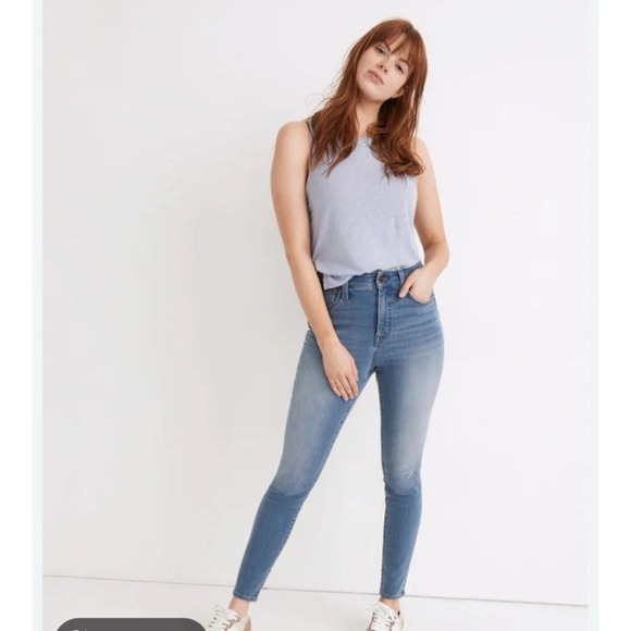 Madewell Denim - Madewell Curvy Roadtripper High Waist Skinny Jeans Light Wash Blue 28 Stretch